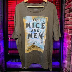 Of Mice And Men John Steinbeck Book T-Shirt, 2X-Large